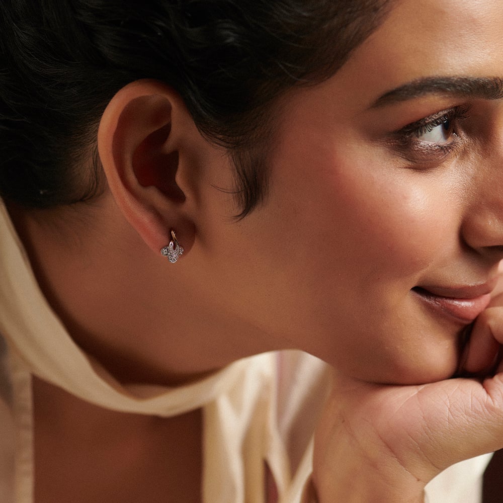 Charming Diya Diamond Stud Earrings,,hi-res thumbnail 2