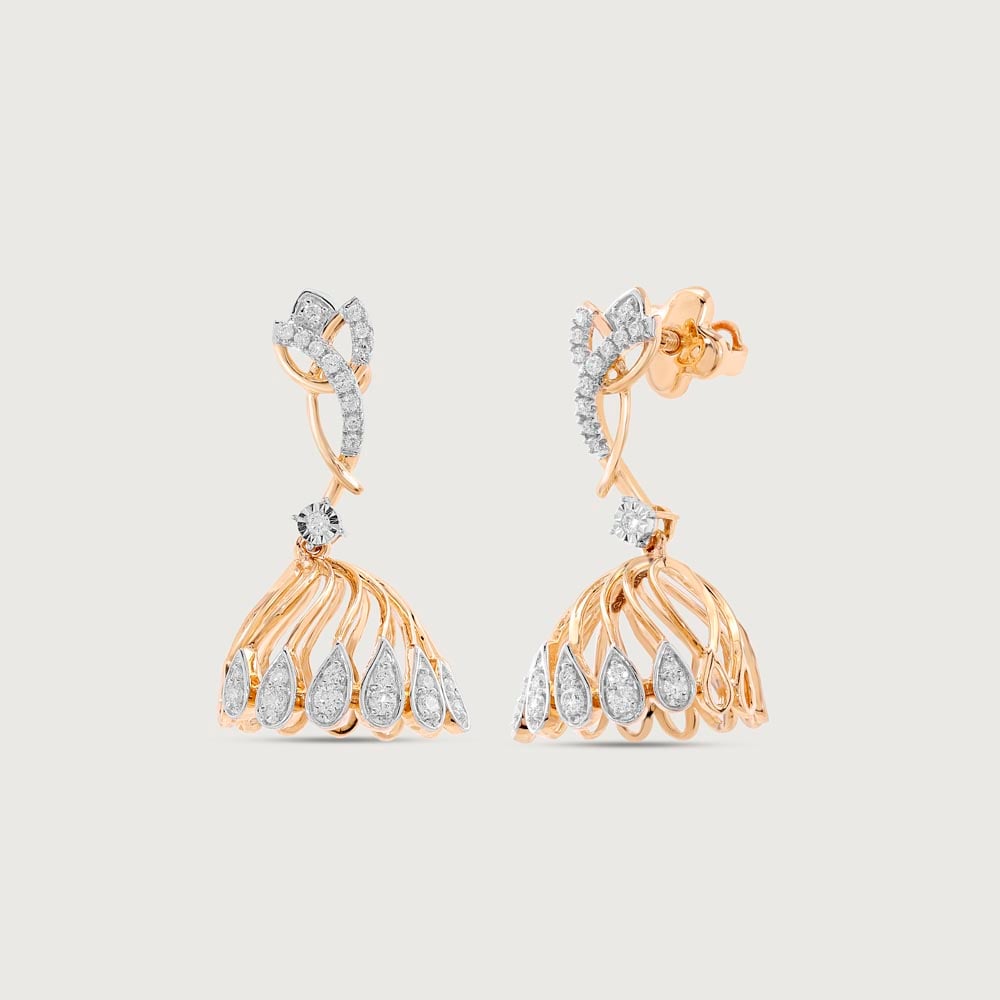 Sparkling Bloom Diamond Jhumka,,hi-res thumbnail 4