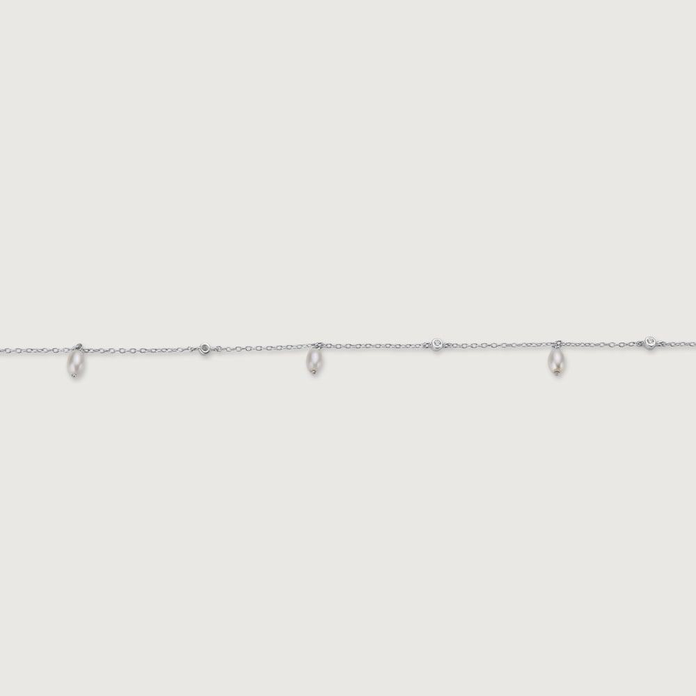 Dreamy Dangle Silver Anklet,,hi-res thumbnail 4