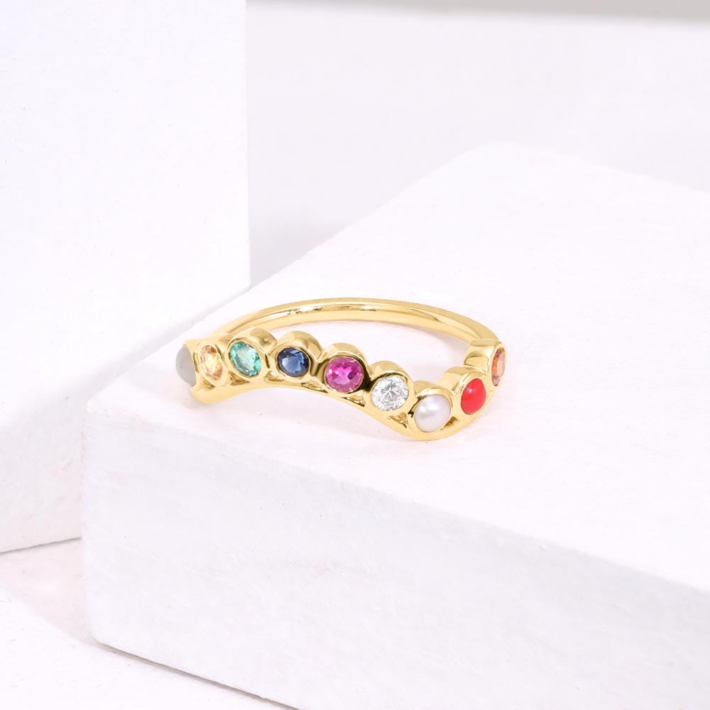Navratna Aura Diamond Ring