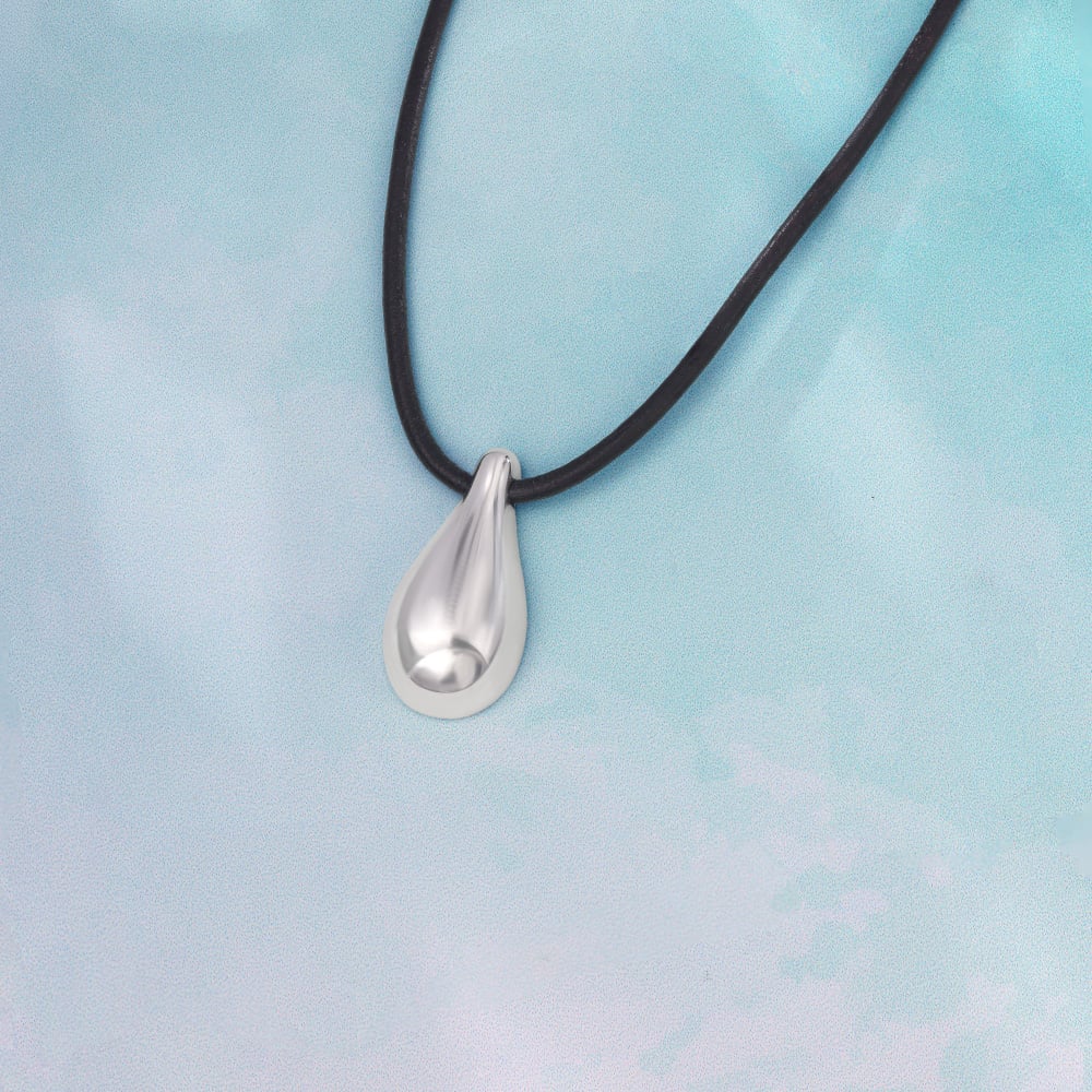 Sleek Drop Silver Pendant