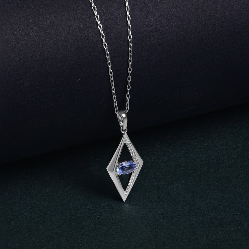 Sleek Geometric Silver Necklace