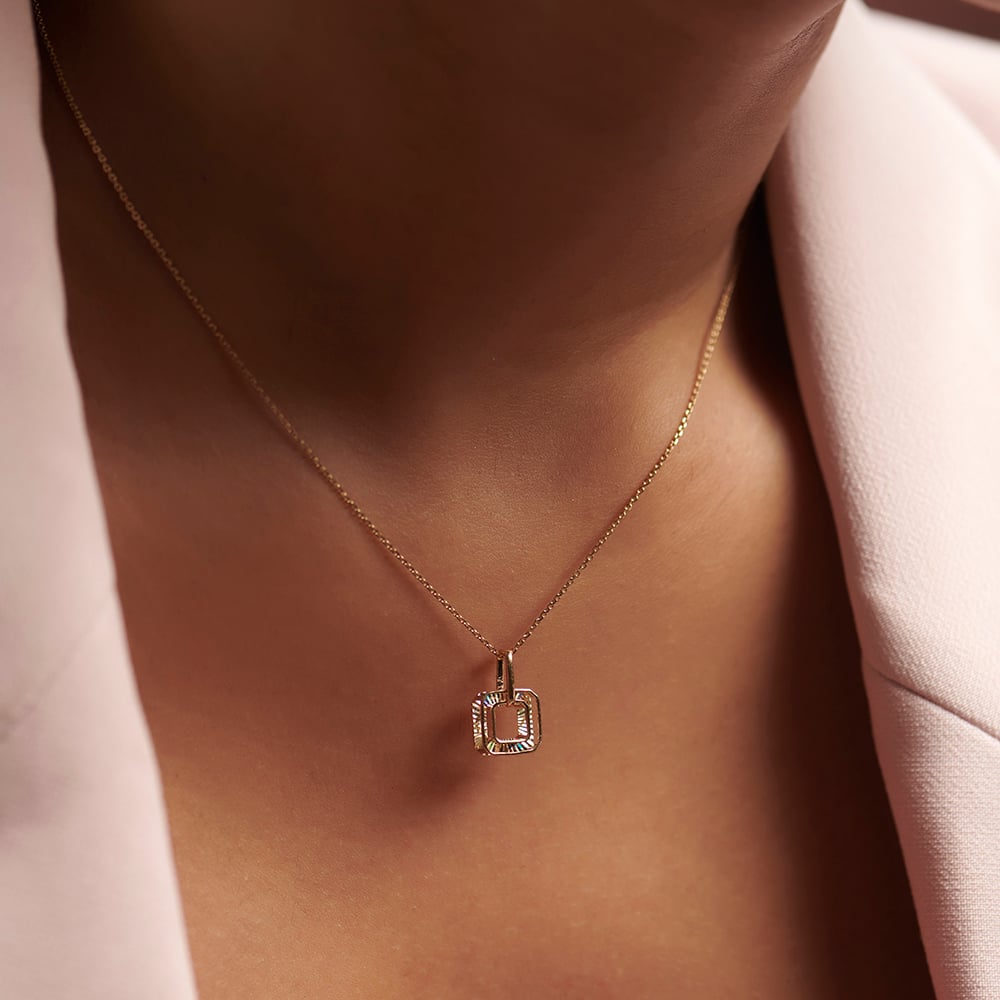 Sleek Radiant Gold Pendant,,hi-res thumbnail 2