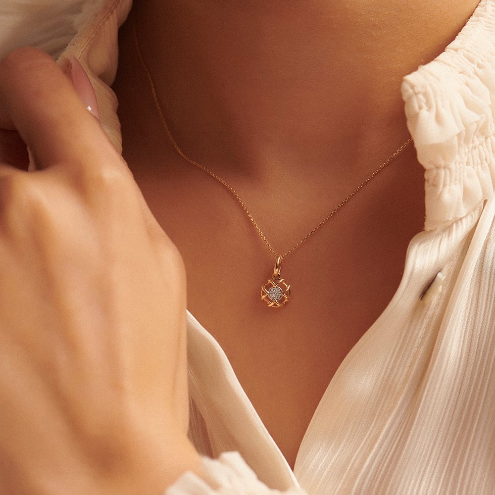 Joyful Halo Diamond Pendant,,hi-res thumbnail 2