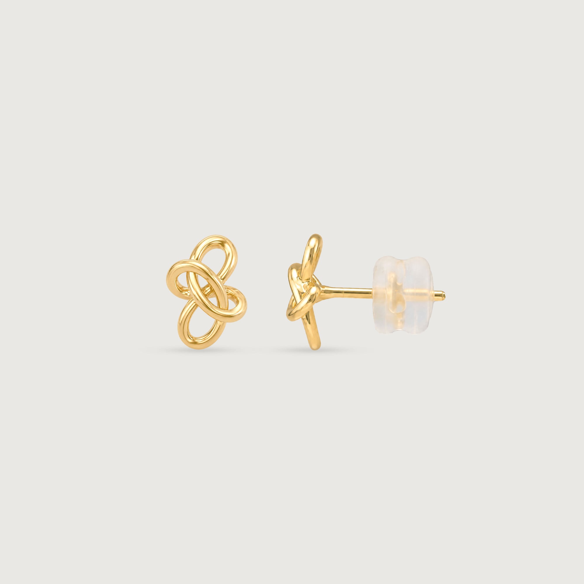 Infinite Flow Gold Stud Earrings,,hi-res thumbnail 5