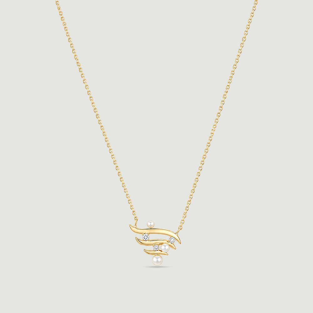 Fluid Luminous Pearl Gold Necklace,,hi-res thumbnail 4