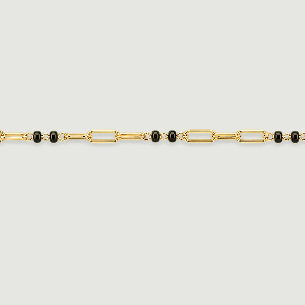 Sleek Geometric Gold Mangalsutra Bracelet,,hi-res thumbnail 4