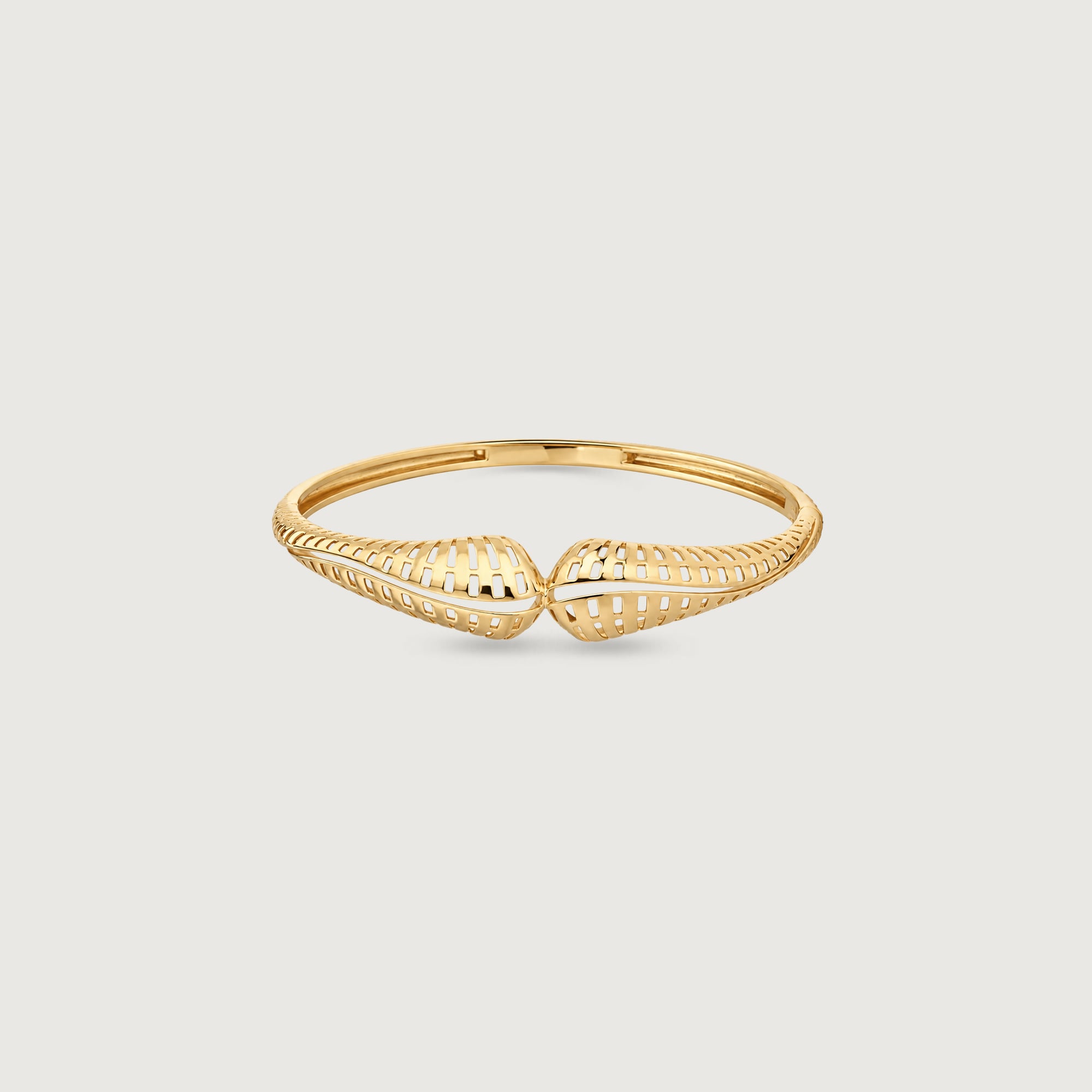 Graceful Leaf Gold Bangle,,hi-res thumbnail 3