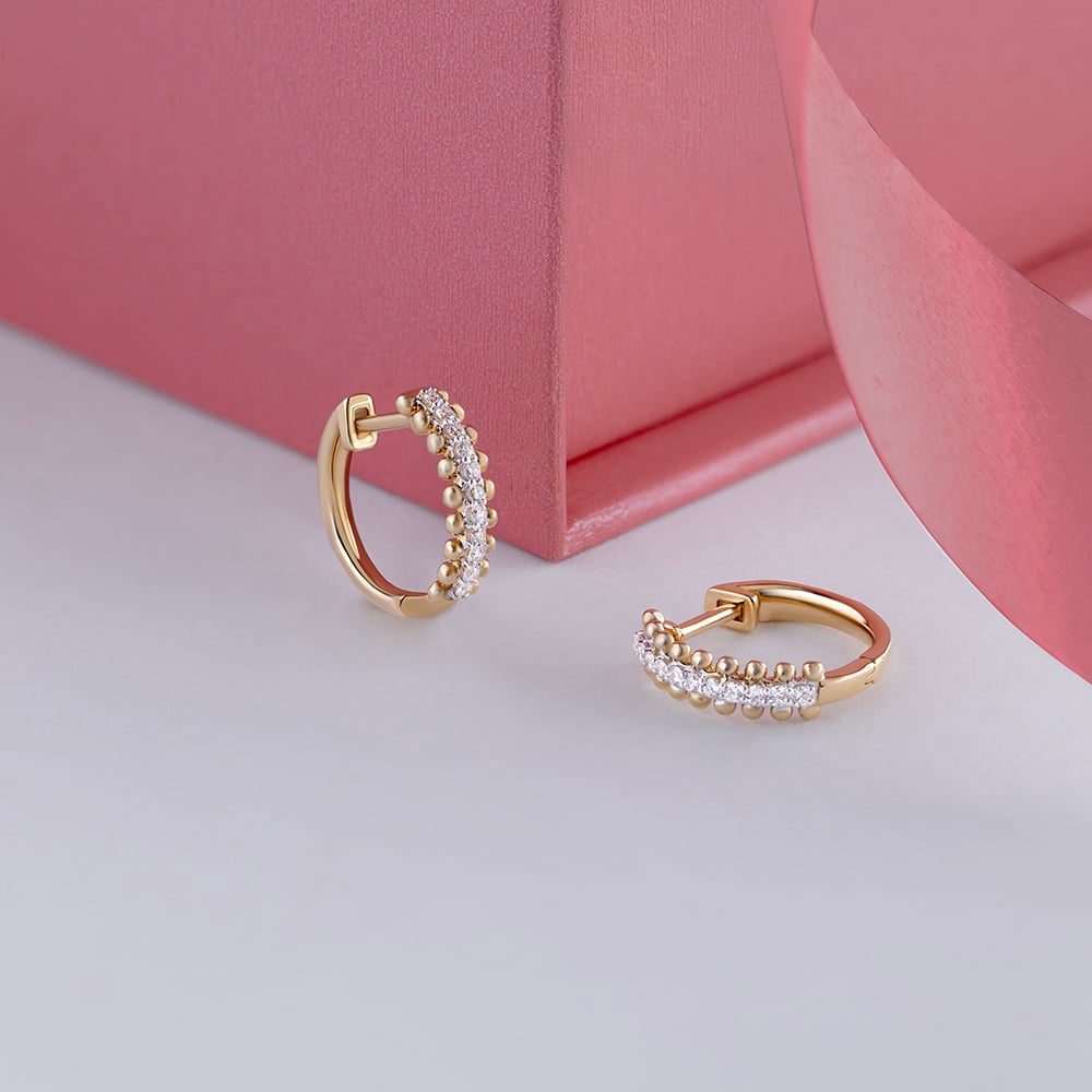 Chic Dazzling Diamond Hoop Earrings