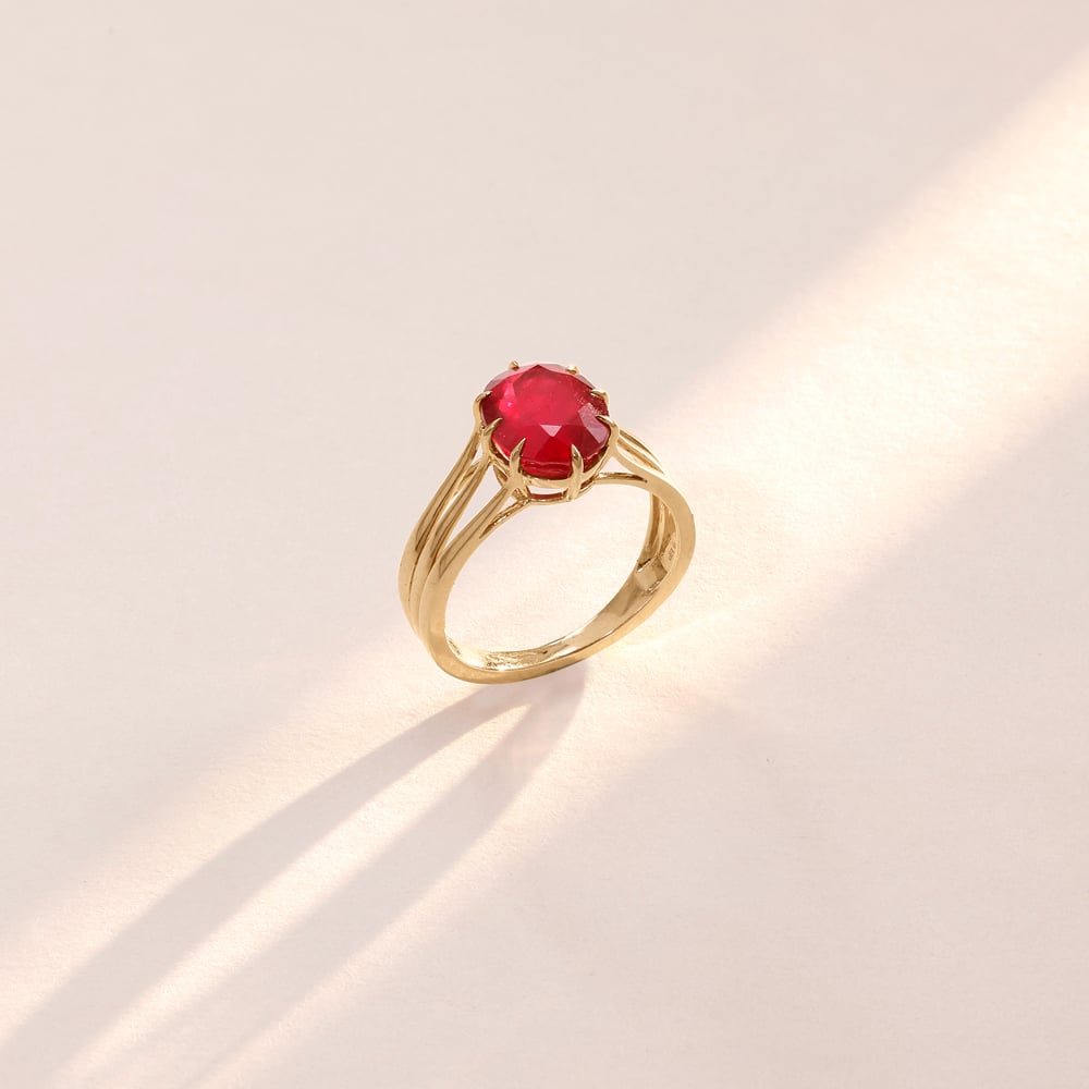 Bold Contemporary Ruby Ring