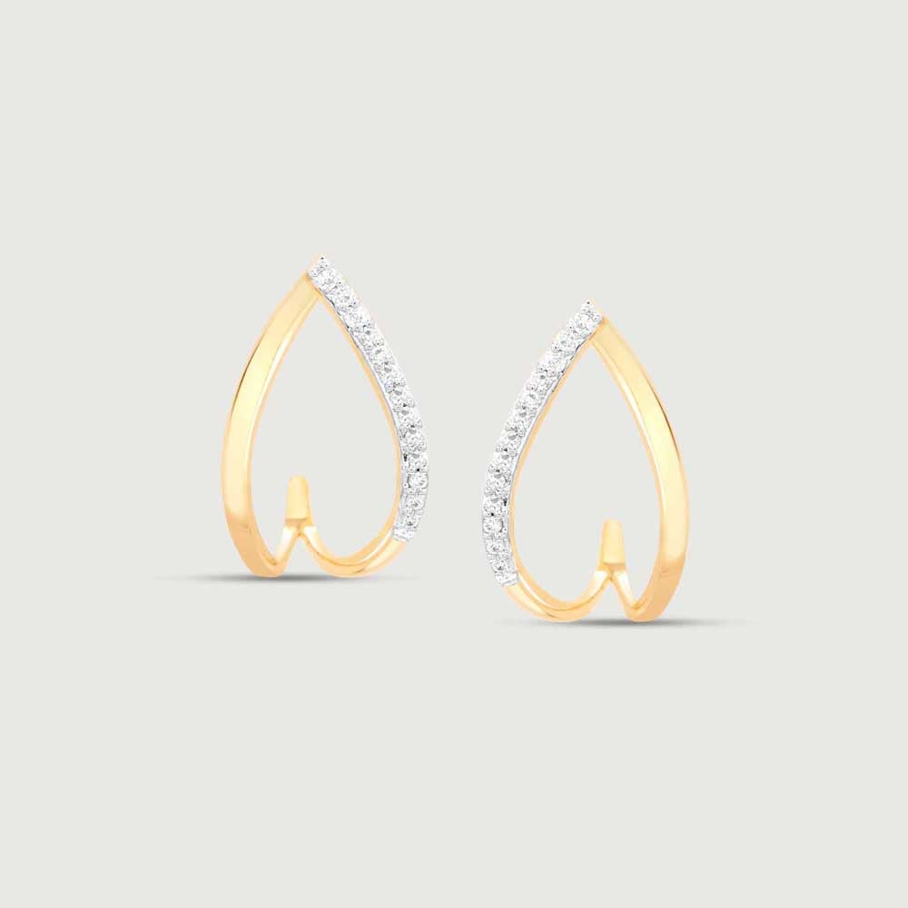 Flirty Swirl Diamond Hoop Earrings,,hi-res thumbnail 3