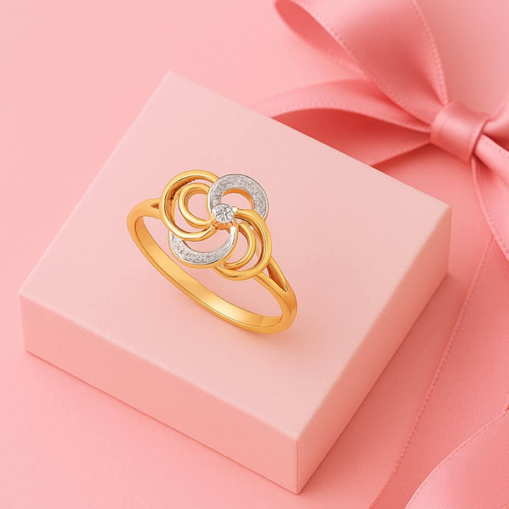 Swirl Pop Diamond Ring