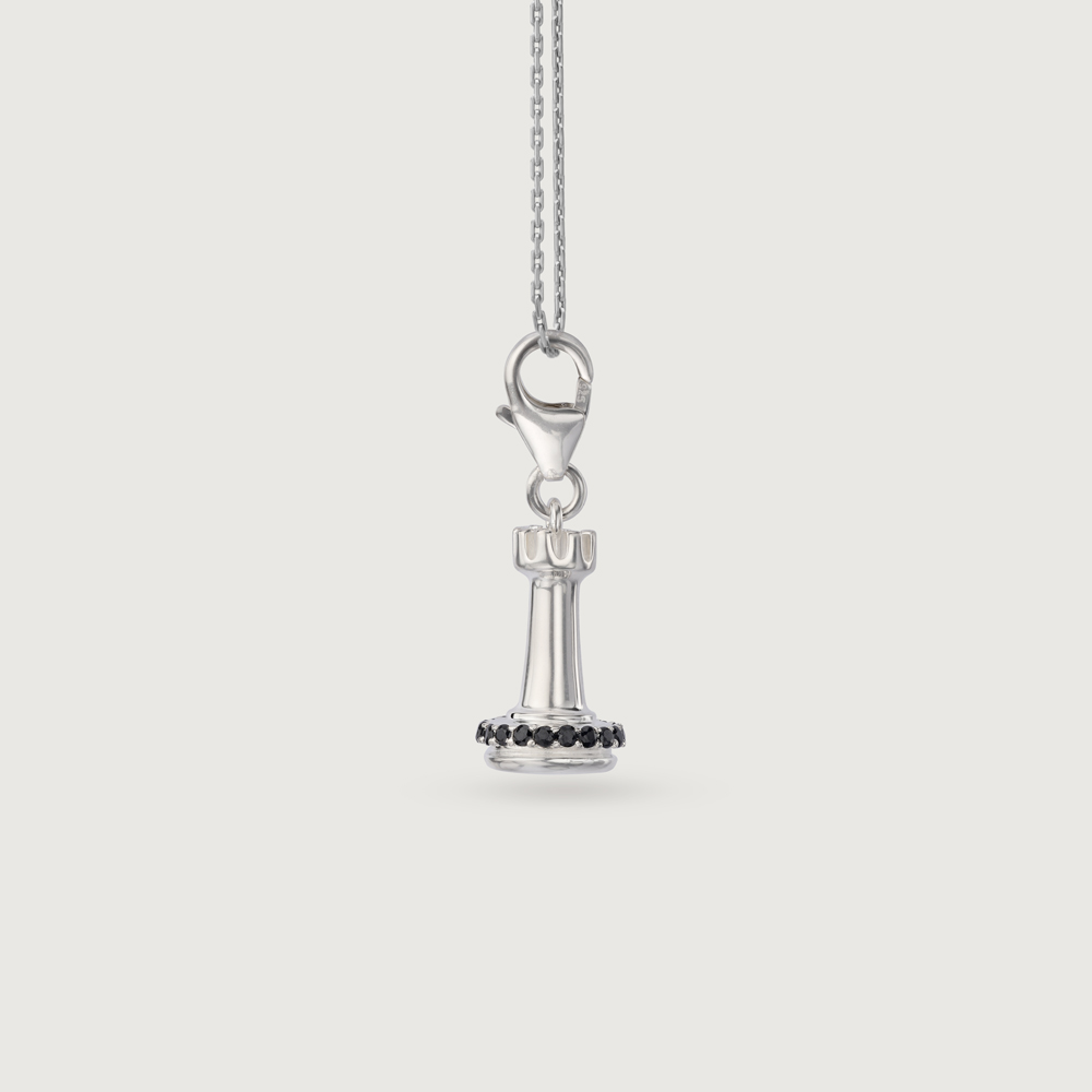 Regal Rook Silver Chess Charm,,hi-res thumbnail 3