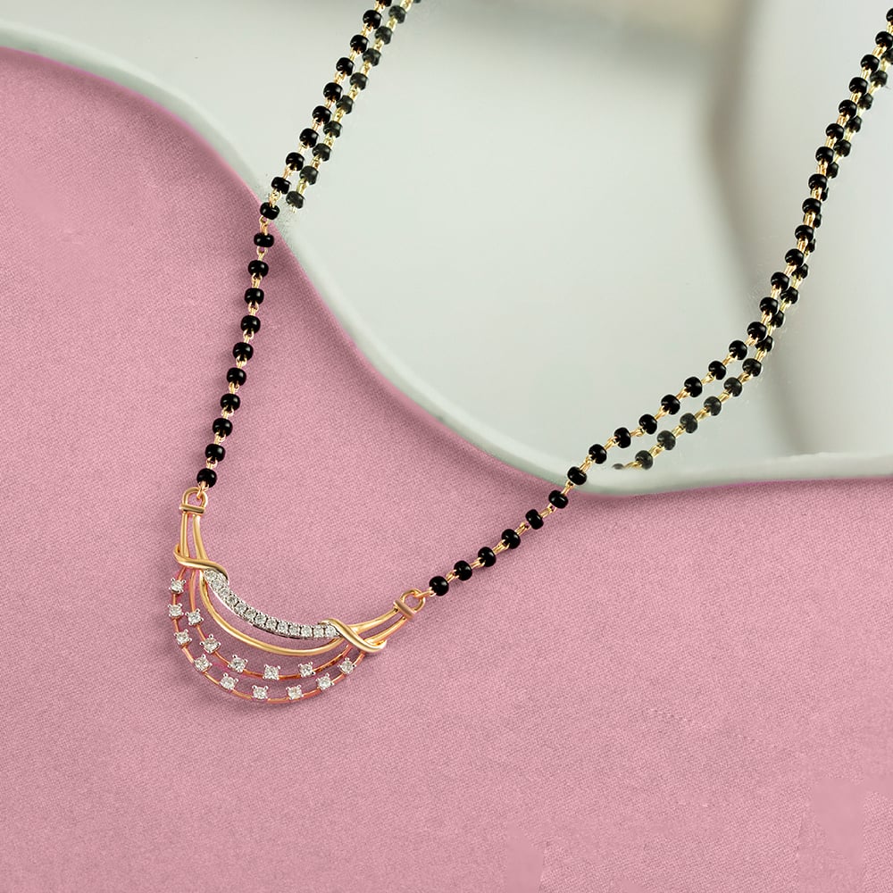 Layered Grace Gold and Diamond Mangalsutra