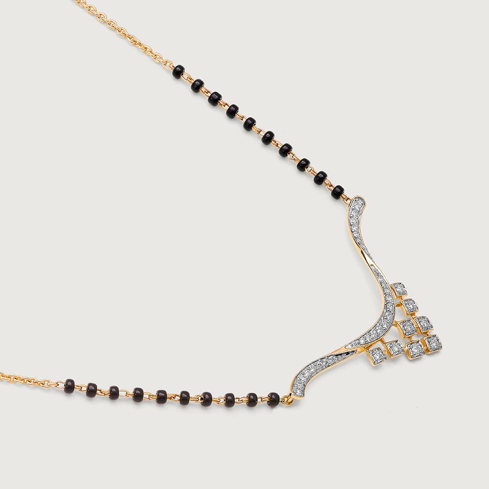 Lustrous Vows 18 Kt Gold and Diamond Mangalsutra,,hi-res thumbnail 4