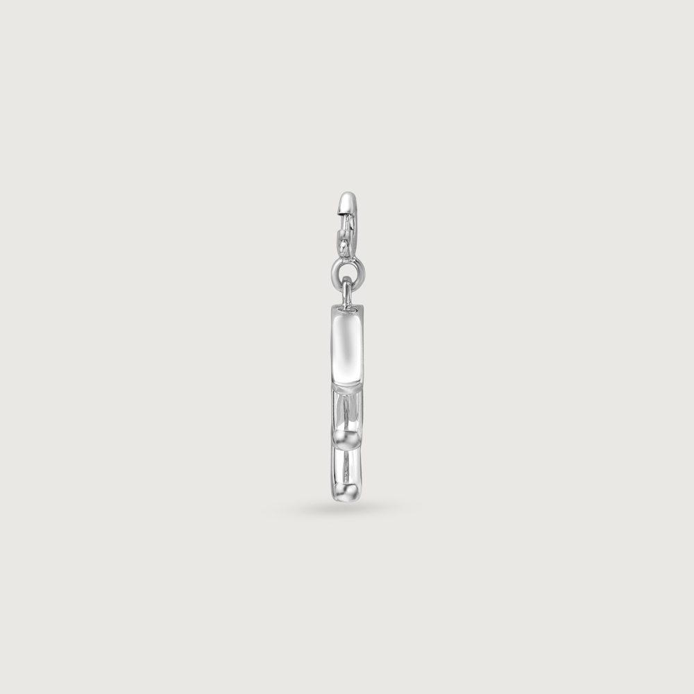Classic Initial M Silver Charm,,hi-res thumbnail 4