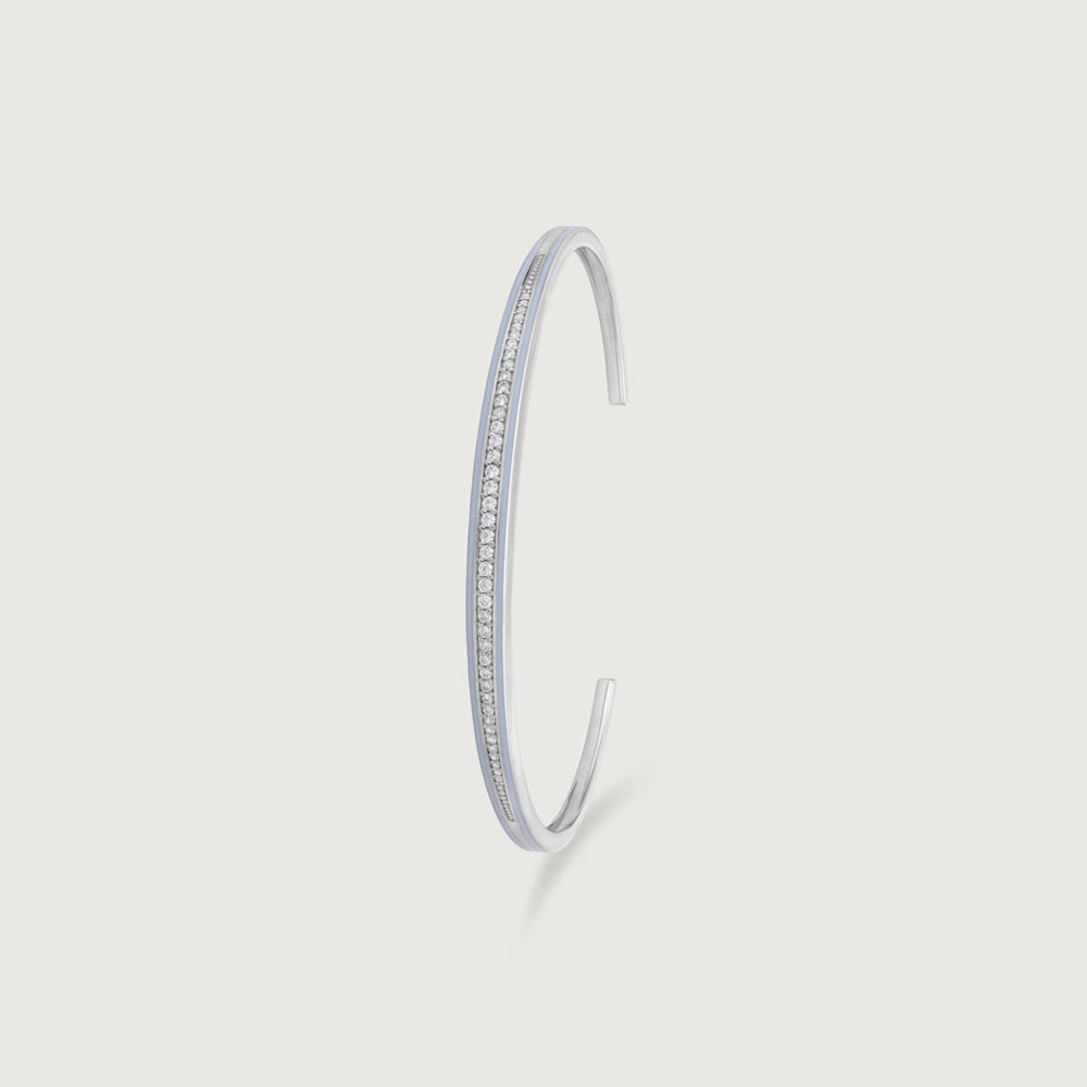 Sleek Sparkling Silver Bangle,,hi-res thumbnail 4