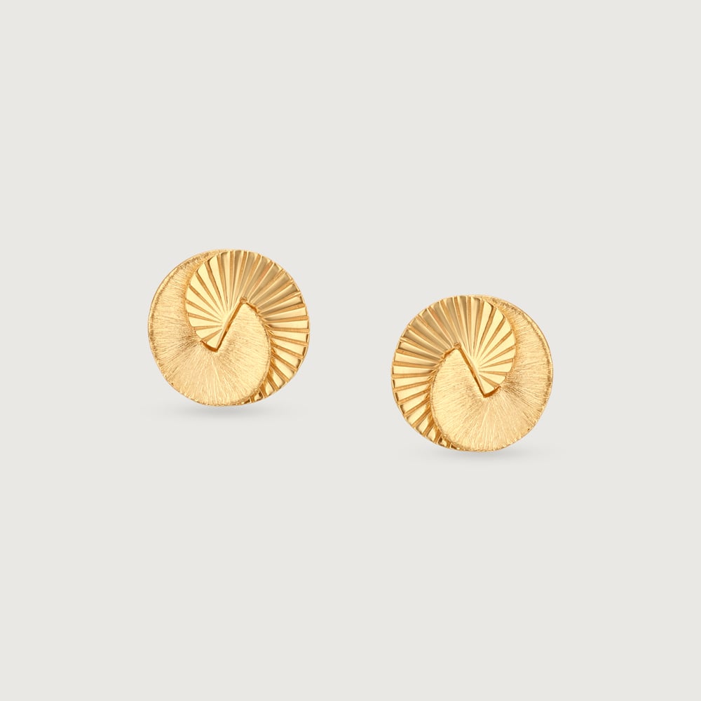 Harmonious Radiant Gold Stud Earrings,,hi-res thumbnail 3