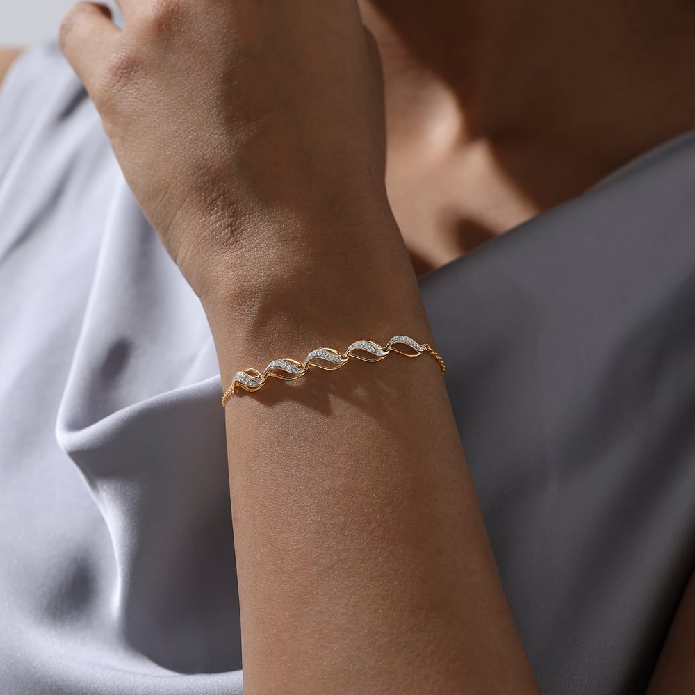 Fluid Flame Diamond Bracelet,,hi-res thumbnail 2