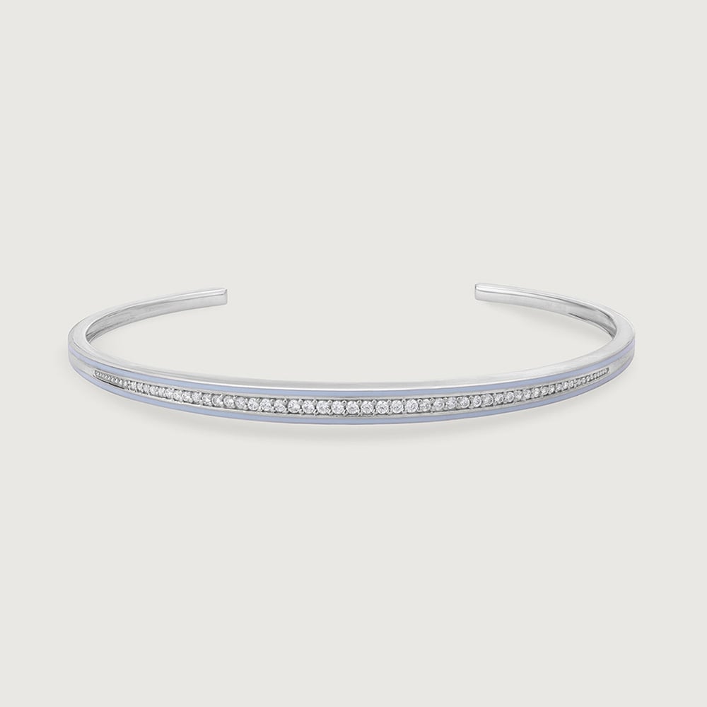 Sleek Sparkling Silver Bangle,,hi-res thumbnail 3