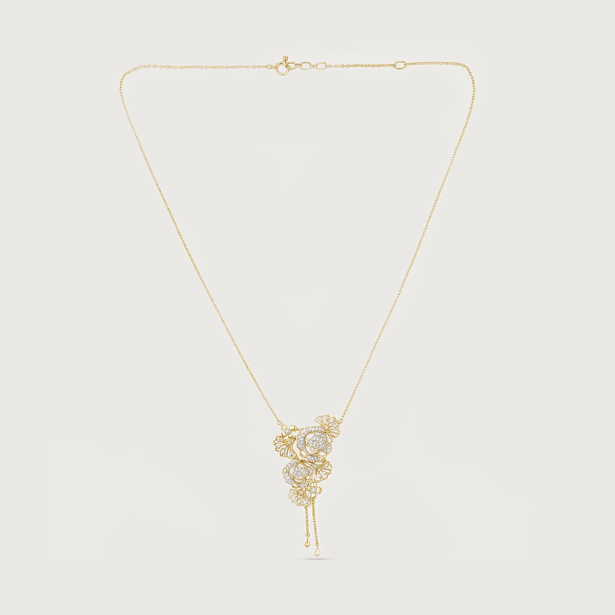 Cascading Bloom Diamond Necklace,,hi-res thumbnail 4