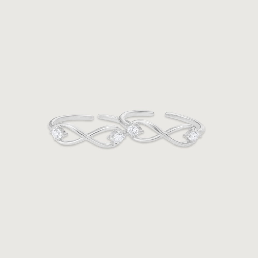 Infinite Shine Silver Toe Rings,,hi-res thumbnail 4