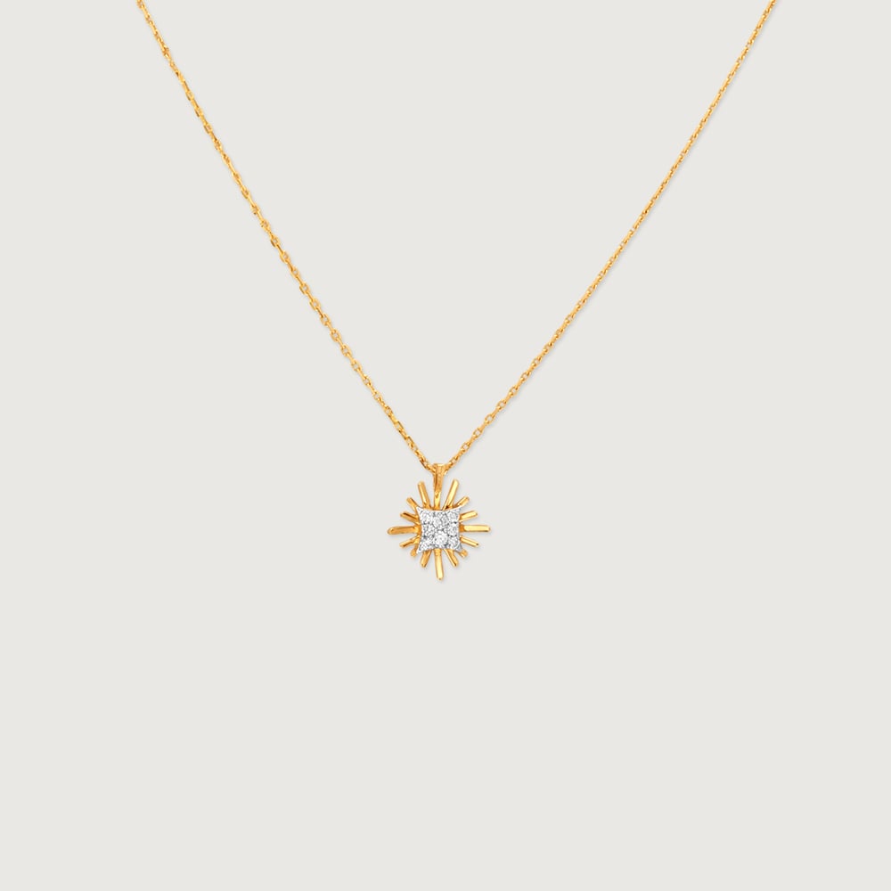 Petite Sunbeam Diamond Necklace,,hi-res thumbnail 3