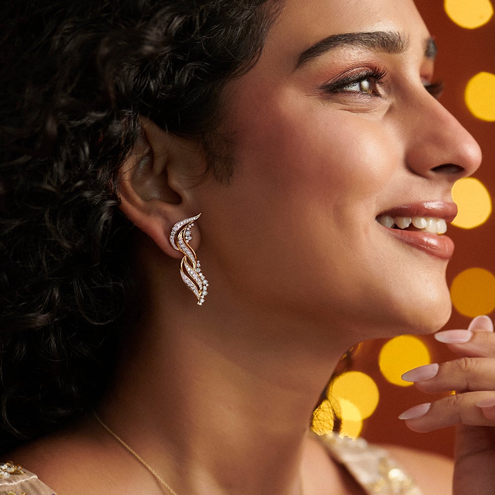 Sacred Lights Diamond Drop Earrings,,hi-res thumbnail 2