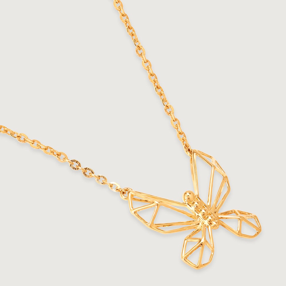 Whimsical Wings 14KT Yellow Gold Necklace,,hi-res thumbnail 4