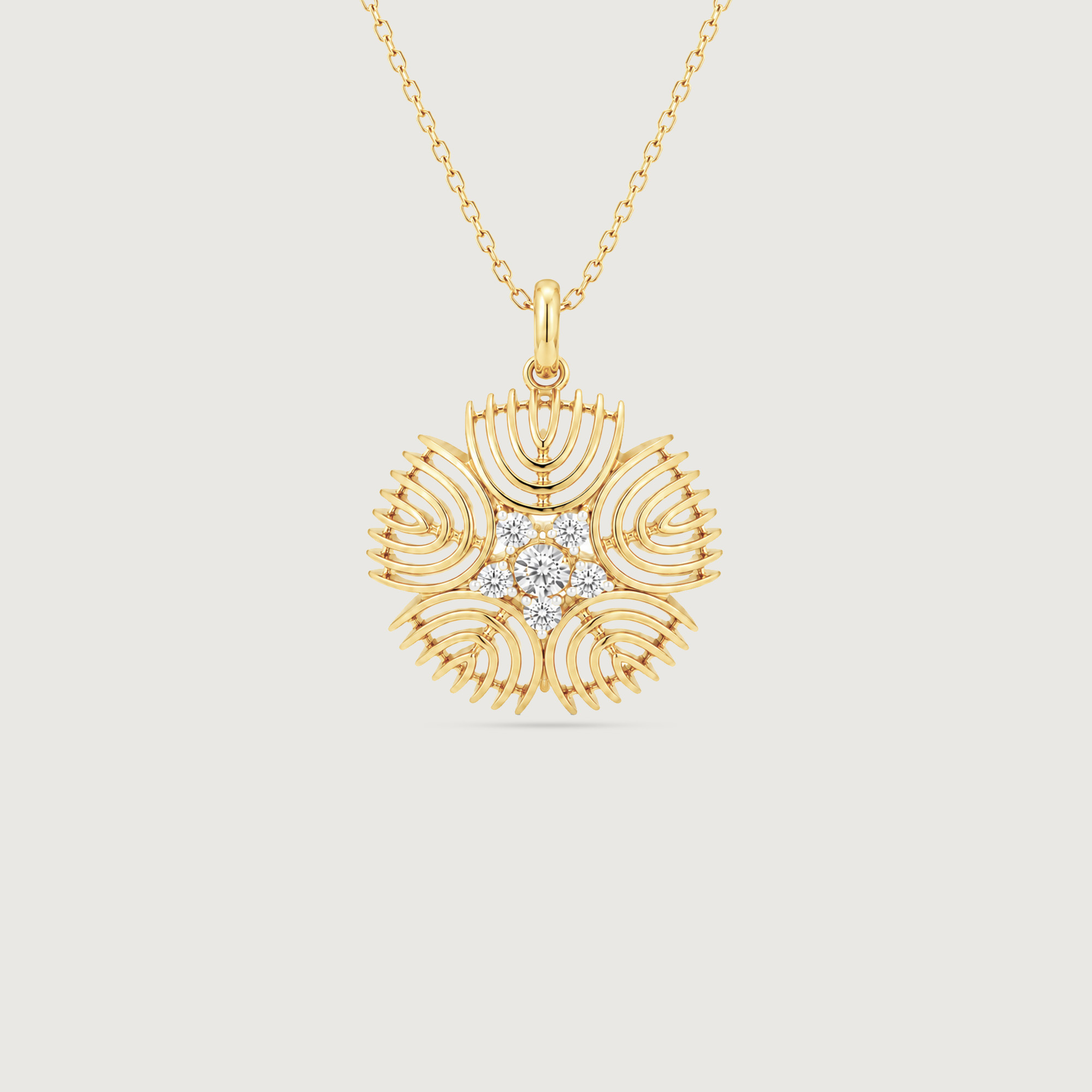 Sculpted Aura Diamond Pendant,,hi-res thumbnail 5