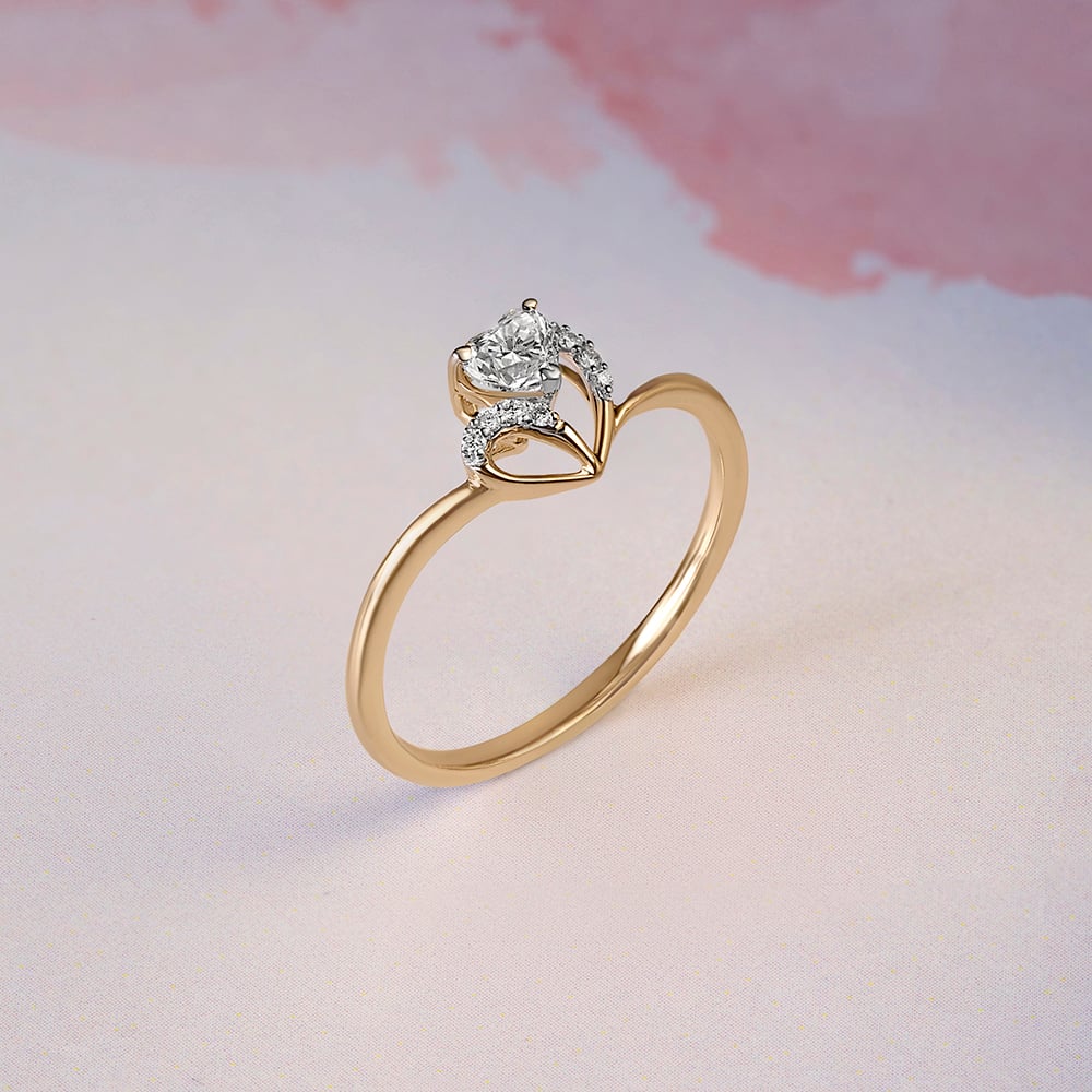 Heartfelt Radiance 14 kt Gold & Diamond Ring,,hi-res thumbnail 1