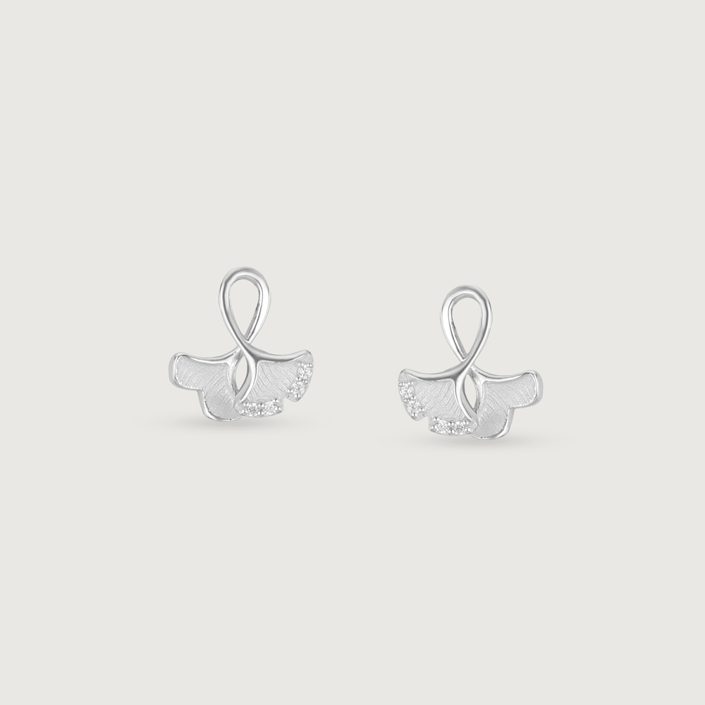 Twin Glow Silver Stud Earrings,,hi-res thumbnail 3