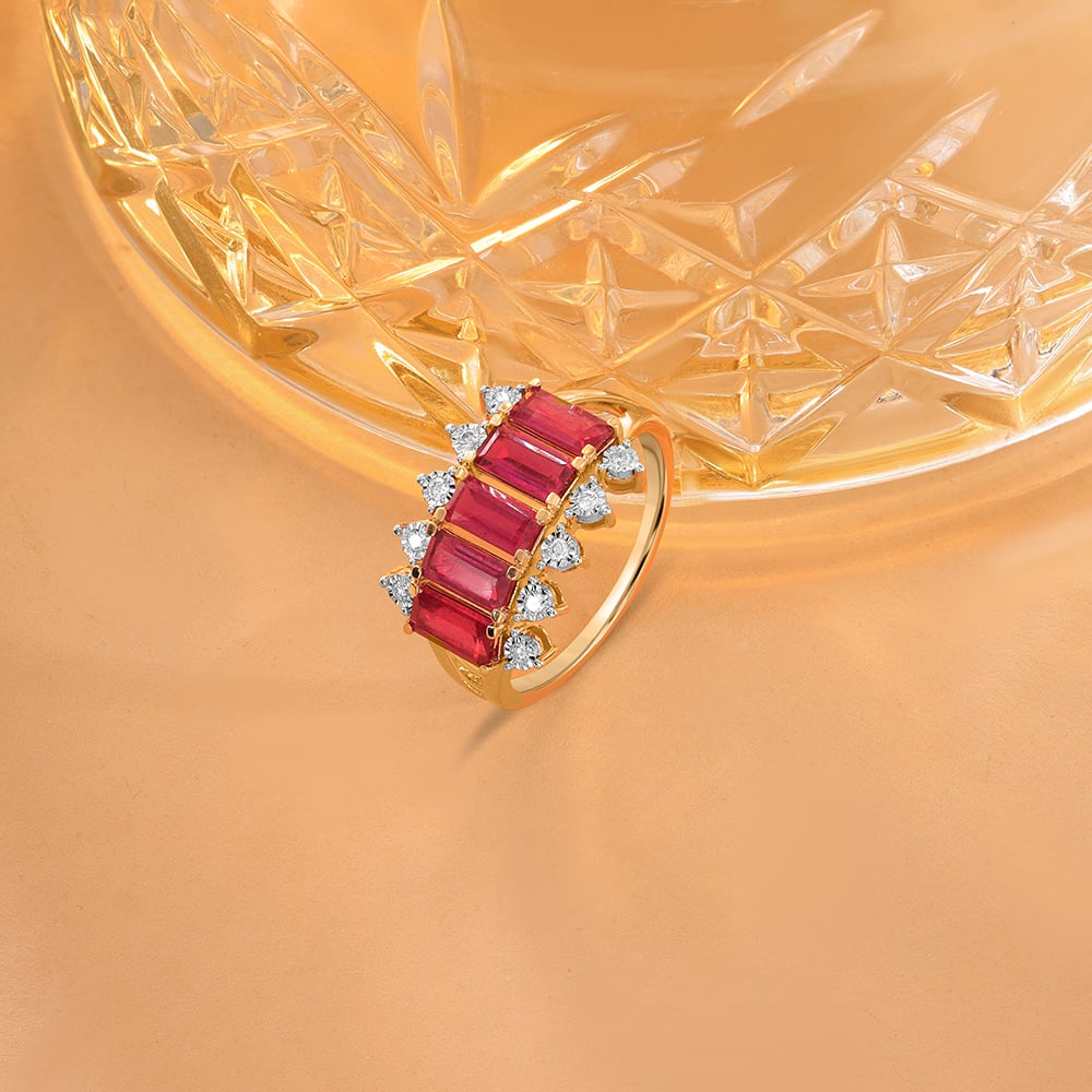 Scarlet Soire 14KT Diamond & Ruby Ring,,hi-res thumbnail 1