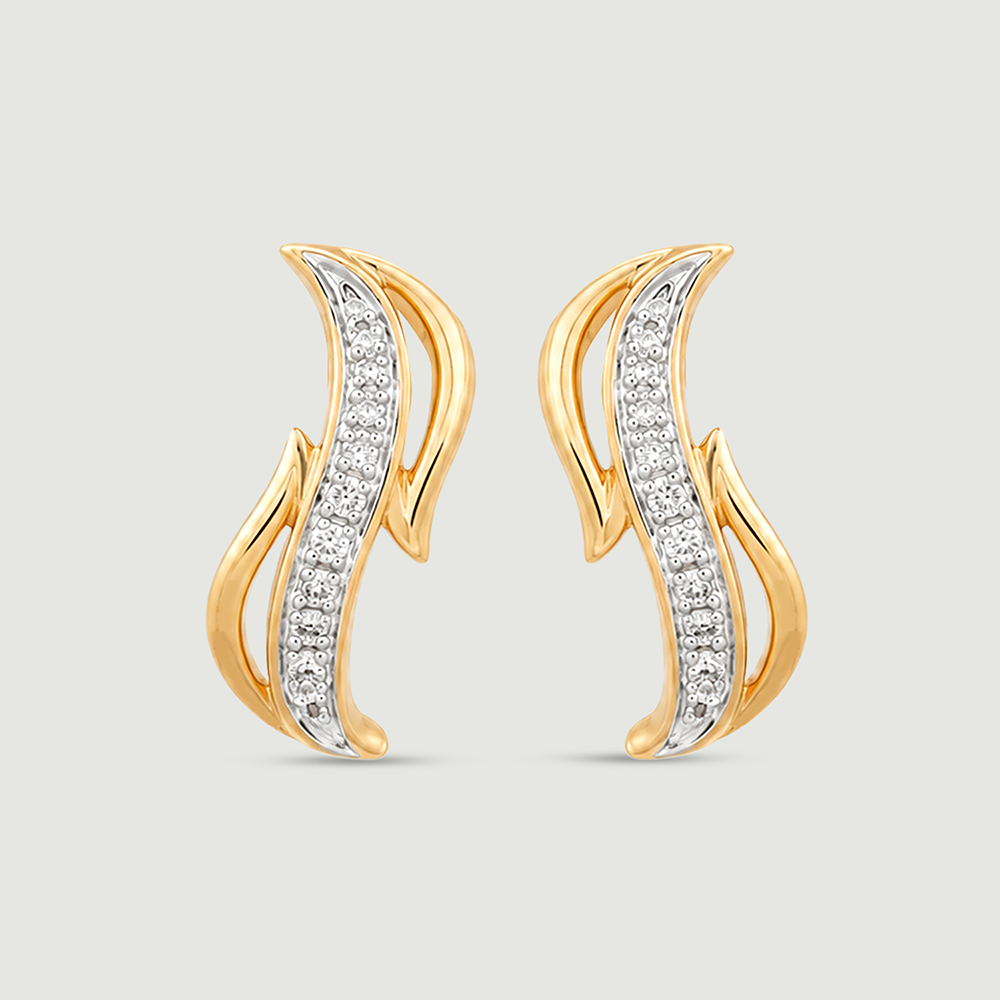 Sleek Flickering Diamond Stud Earrings,,hi-res thumbnail 3