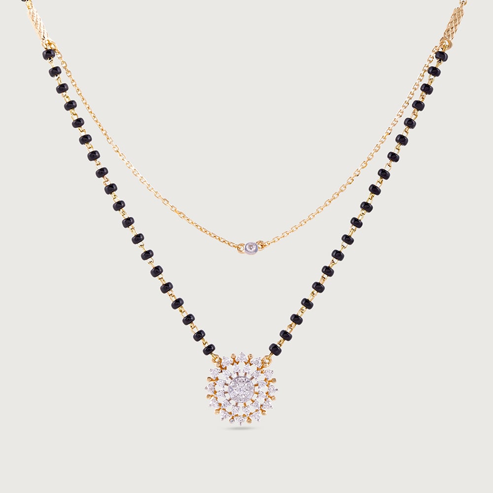 Eternal Sunflower Gold and Diamond Mangalsutra,,hi-res thumbnail 2