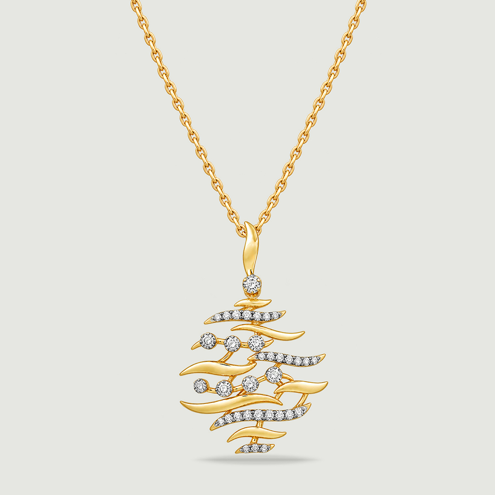 Floating Diyas Diamond Pendant,,hi-res thumbnail 3