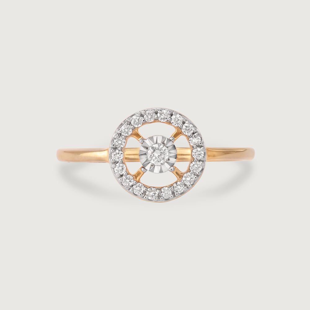 Eclat Floral 18KT Gold & Diamond Ring,,hi-res thumbnail 3