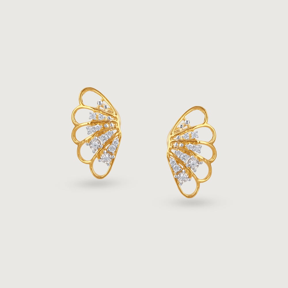 Butterfly Gleam Diamond Earrings,,hi-res thumbnail 3