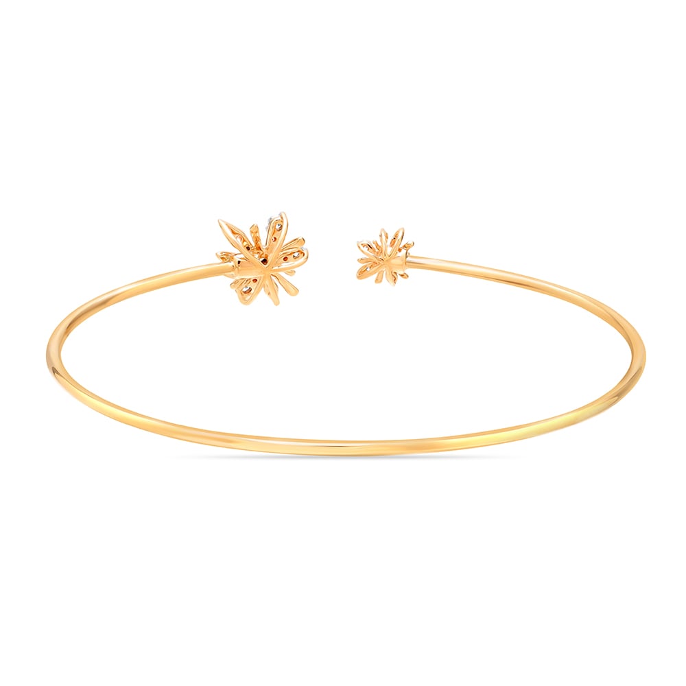 14kt Yellow Gold Blooming Diamond Bangle,,hi-res thumbnail 4
