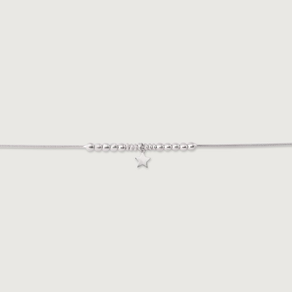 Shooting Star Single Silver Anklet,,hi-res thumbnail 4