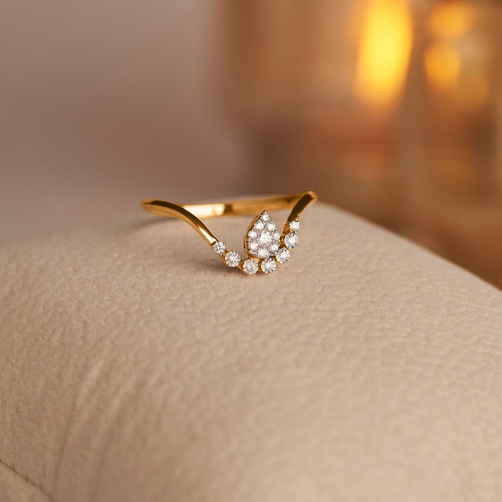 Radiant Flame Diamond Ring