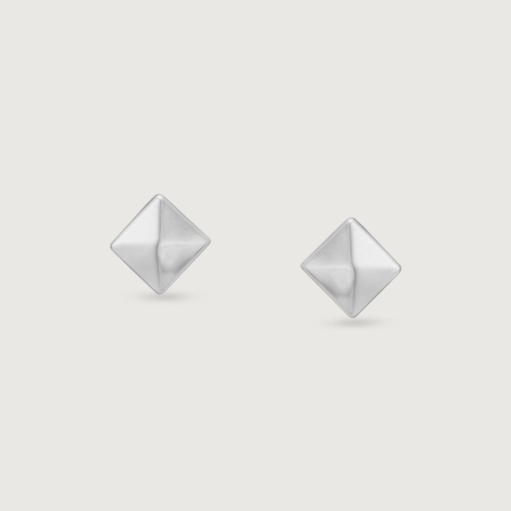 Edgy Minimal Silver Stud Earrings,,hi-res thumbnail 3