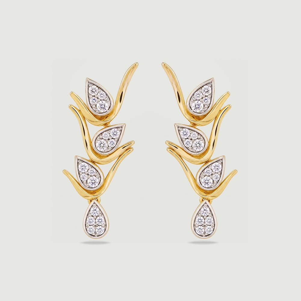 Flickering Flame Diamond Drop Earrings,,hi-res thumbnail 3
