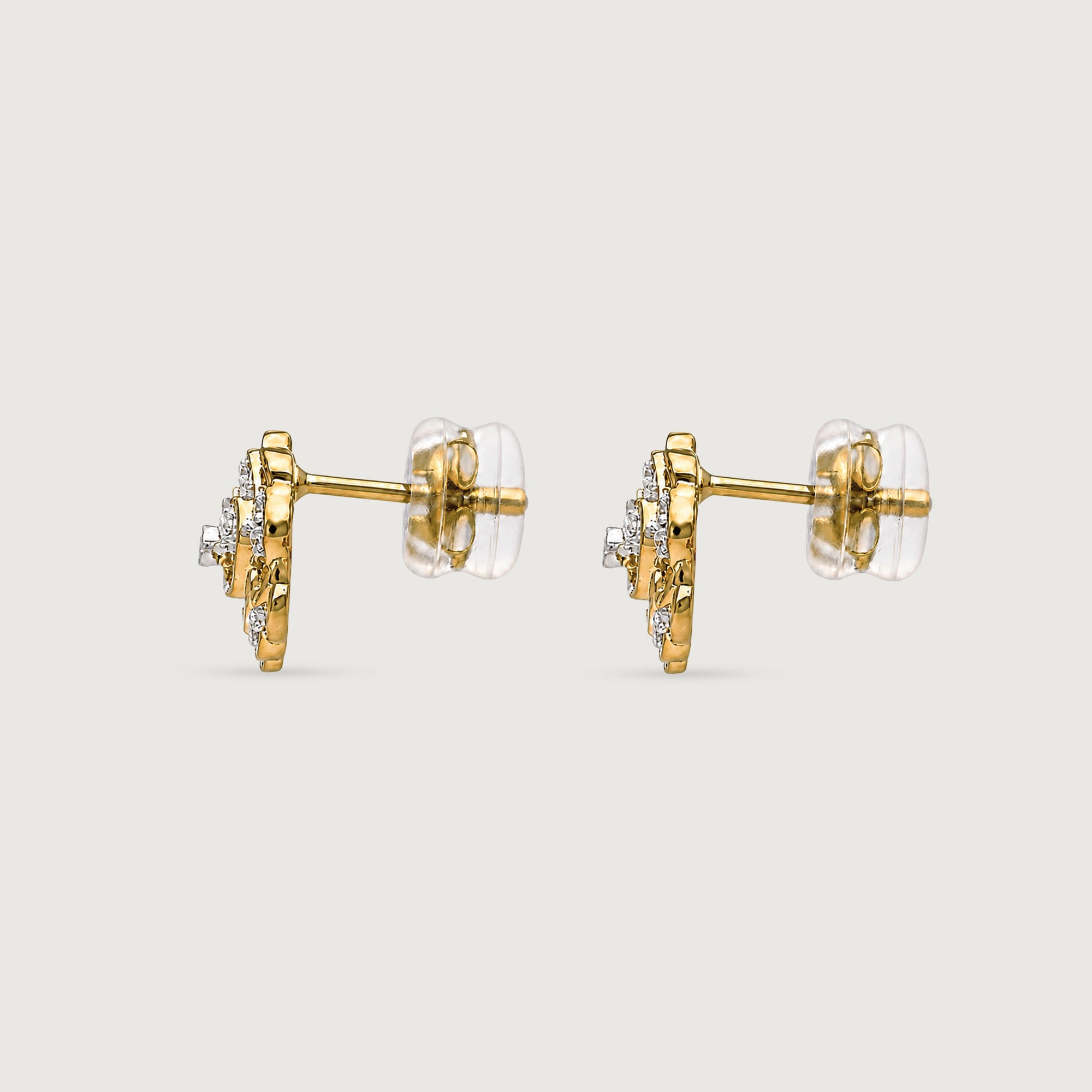 Layered Bloom Diamond Earrings,,hi-res thumbnail 4