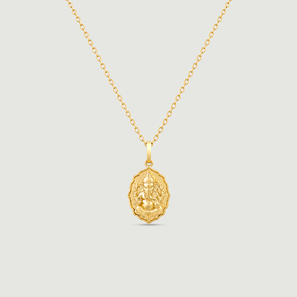 Divine Sculpted Ganesha Gold Pendant,,hi-res thumbnail 4