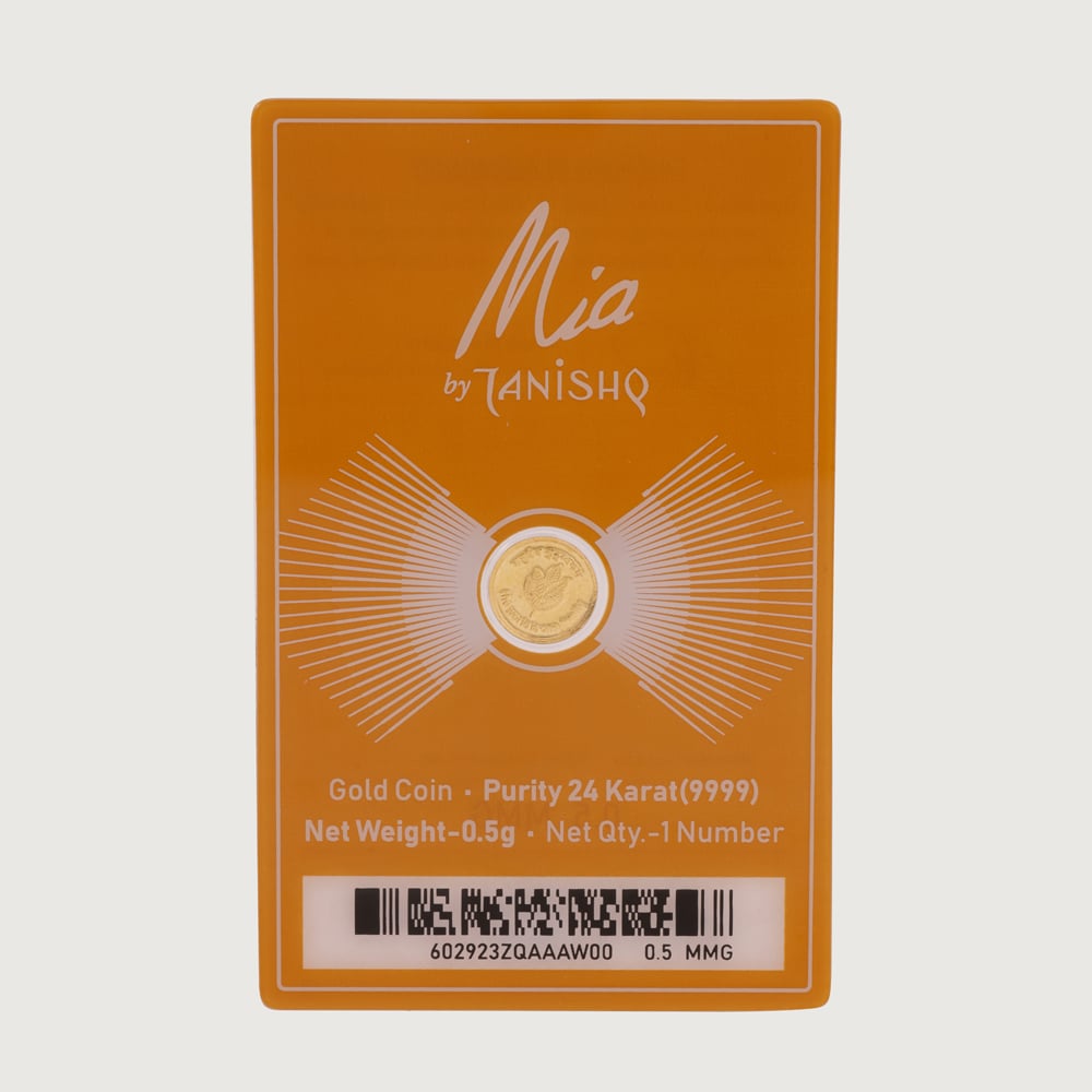 0.5 gm 24 Karat Mango Leaf Gold Coin (9999 Purity),,hi-res thumbnail 4