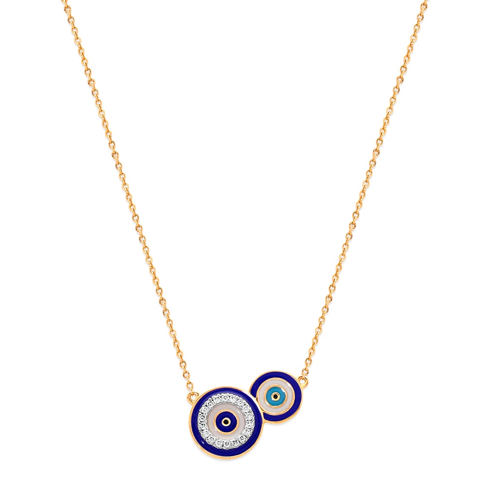 14KT Yellow Gold Divine Protection Diamond Necklace,,hi-res thumbnail 2