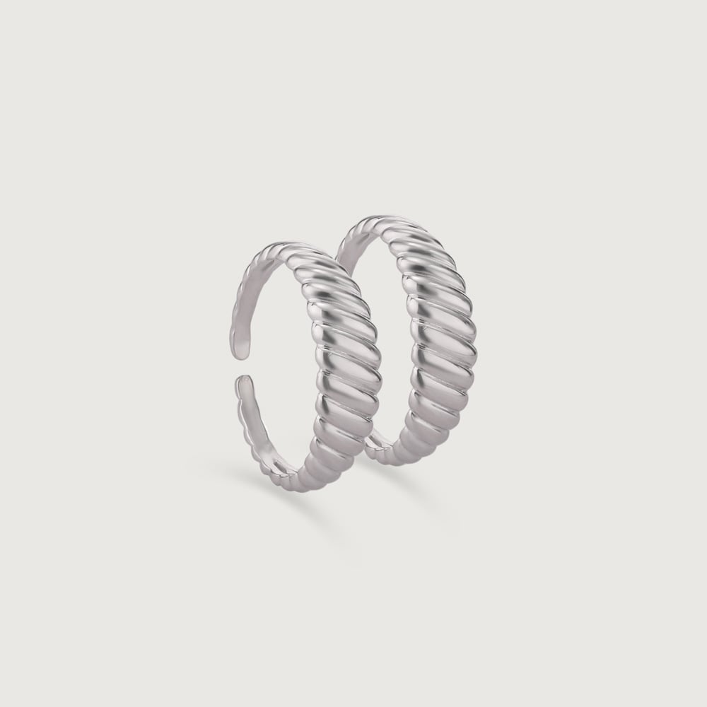 Groove Chic Silver Toe Rings,,hi-res thumbnail 3