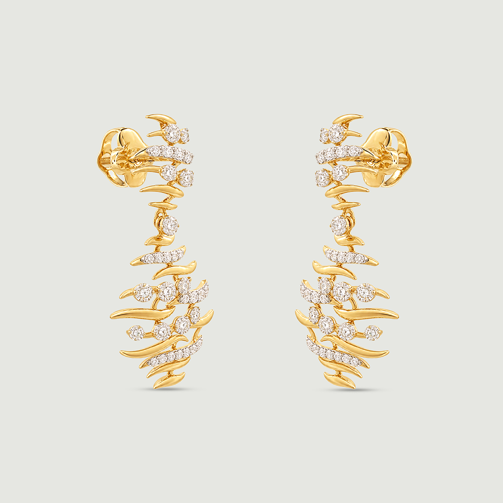 Floating Diyas Diamond Drop Earrings,,hi-res thumbnail 5
