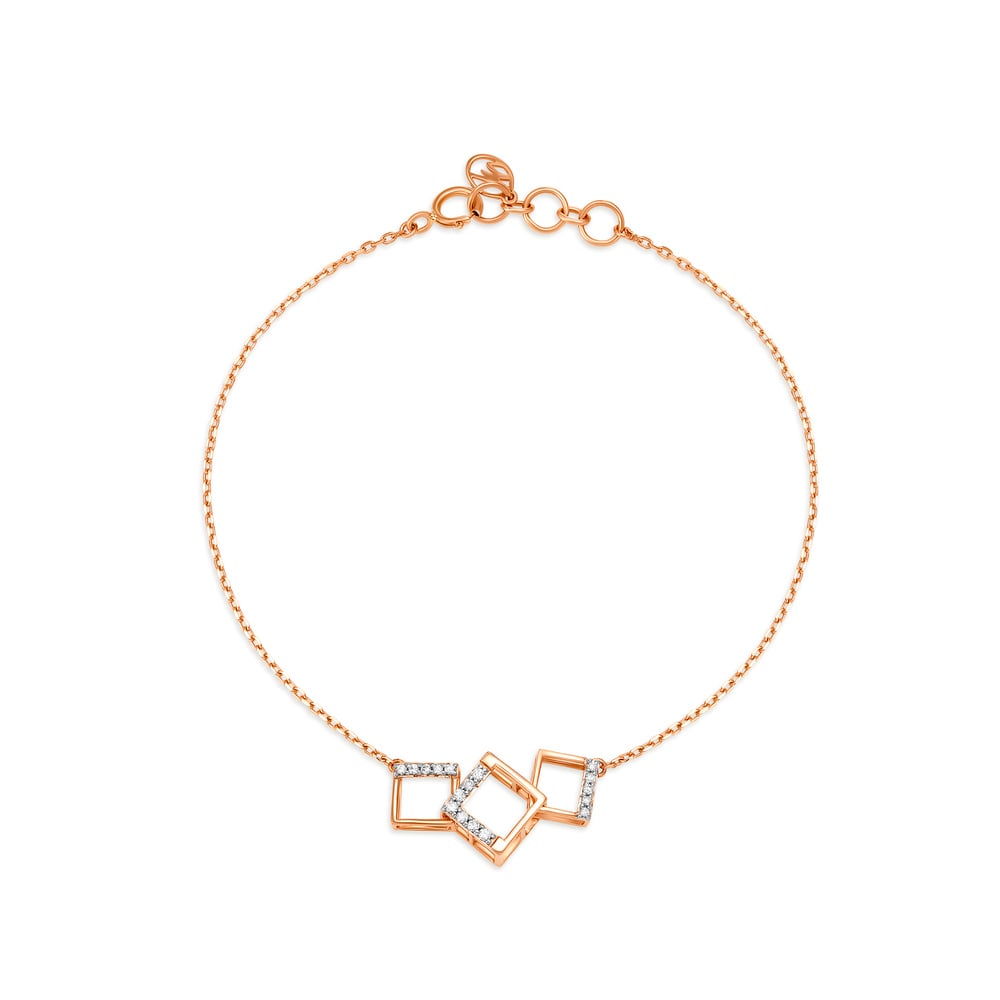 14KT Rose Gold Diamond Bracelet